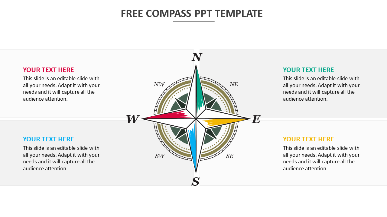 free compass ppt template